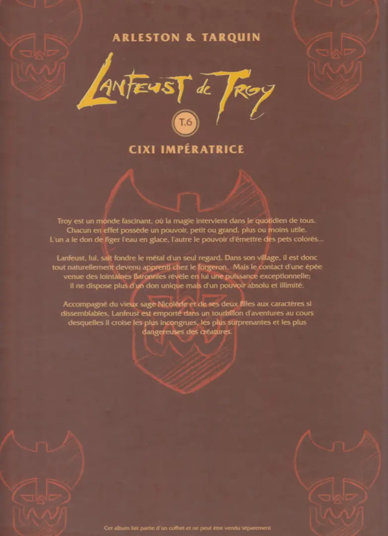Verso de l'album Lanfeust de Troy Tome 6 Cixi impératrice