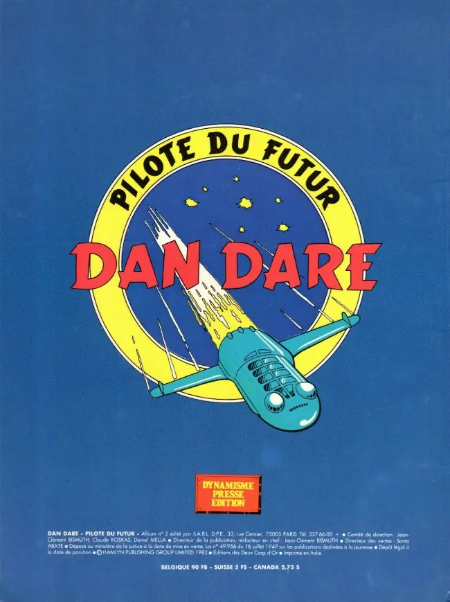 Verso de l'album Dan Dare Album N° 2