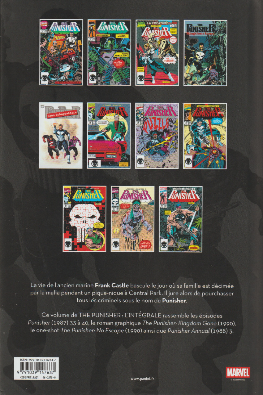 Verso de l'album The Punisher - L'intégrale Tome 6 1990