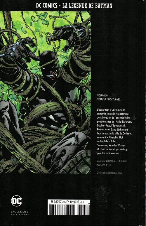 Verso de l'album DC Comics - La Légende de Batman Volume 9 Terreurs nocturnes