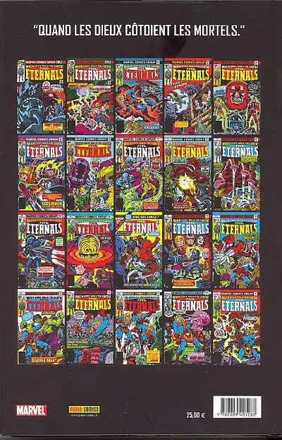 Verso de l'album Les Éternels Les éternels (Marvel Deluxe)