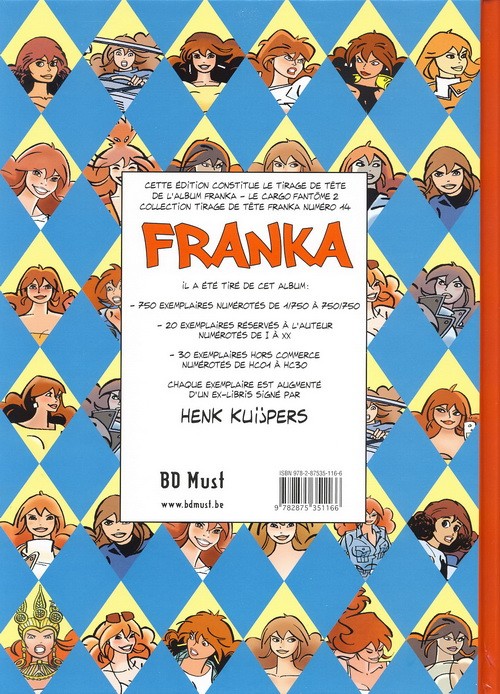 Verso de l'album Franka BD Must Tome 4 Le Cargo fantôme 2