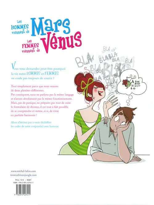Verso de l'album Les Hommes viennent de Mars, les femmes viennent de Vénus Tome 1
