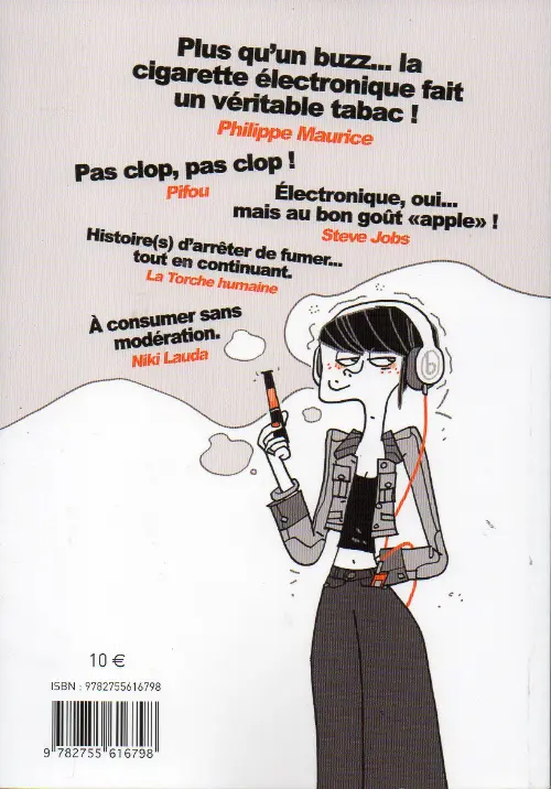 Verso de l'album Ma cigarette électronique