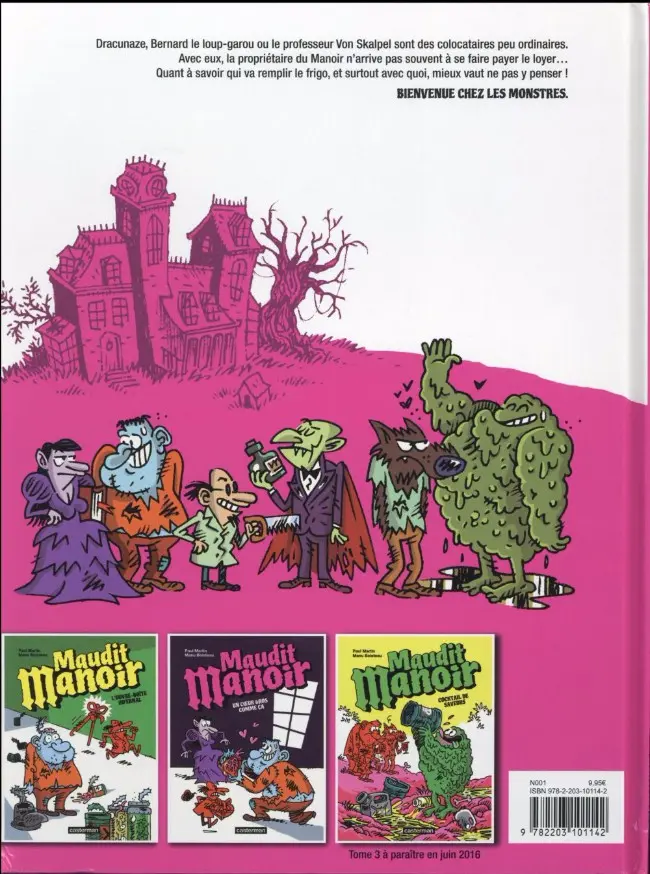 Verso de l'album Maudit manoir Tome 2 Un cœur gros comme ça