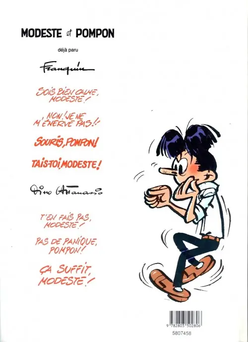 Verso de l'album Modeste et Pompon Tome 7 Ca suffit, Modeste !