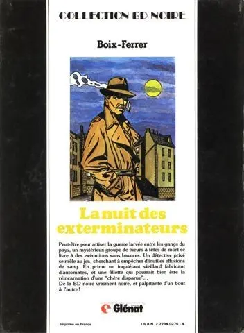 Verso de l'album La Nuit des exterminateurs