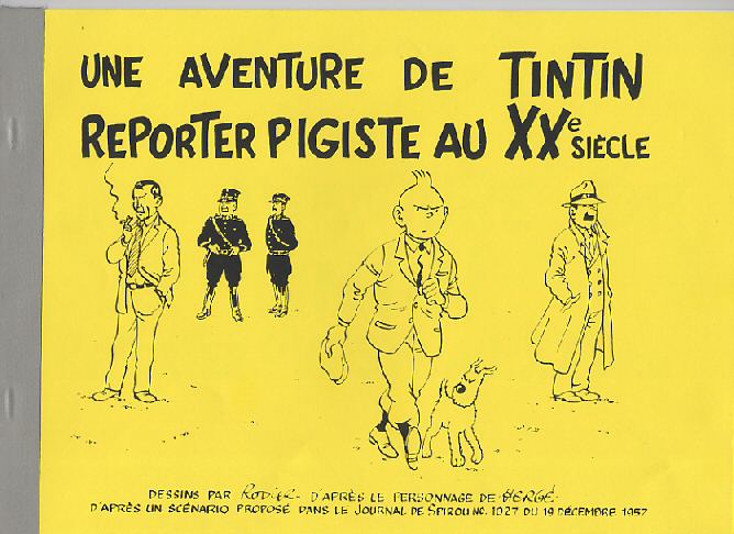 Couverture de l'album Tintin Reporter Pigiste au XXe Siècle