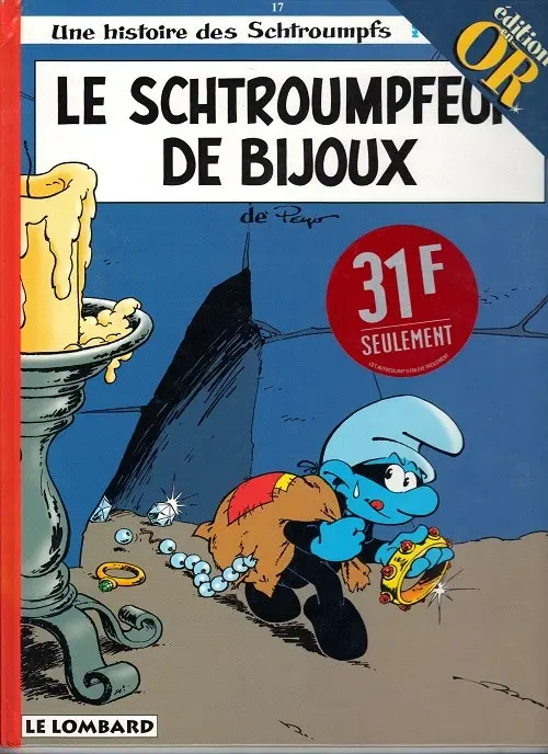 Couverture de l'album Les Schtroumpfs Tome 17 Le schtroumpfeur de bijoux