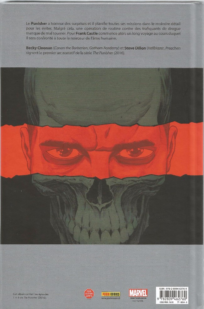Verso de l'album Punisher Tome 1 Opération Condor