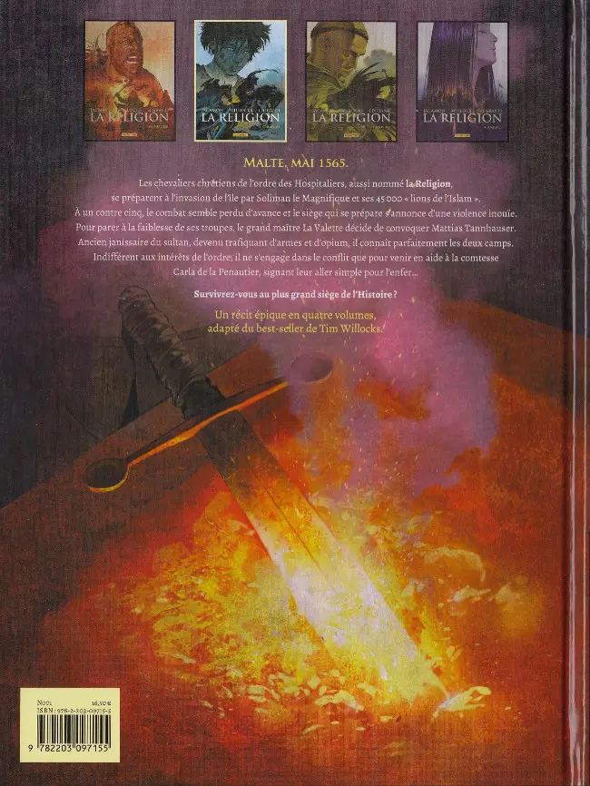 Verso de l'album La Religion Tome 2 Orlandu