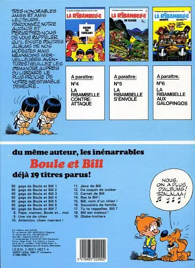 Verso de l'album La Ribambelle Tome 3 La Ribambelle enquête