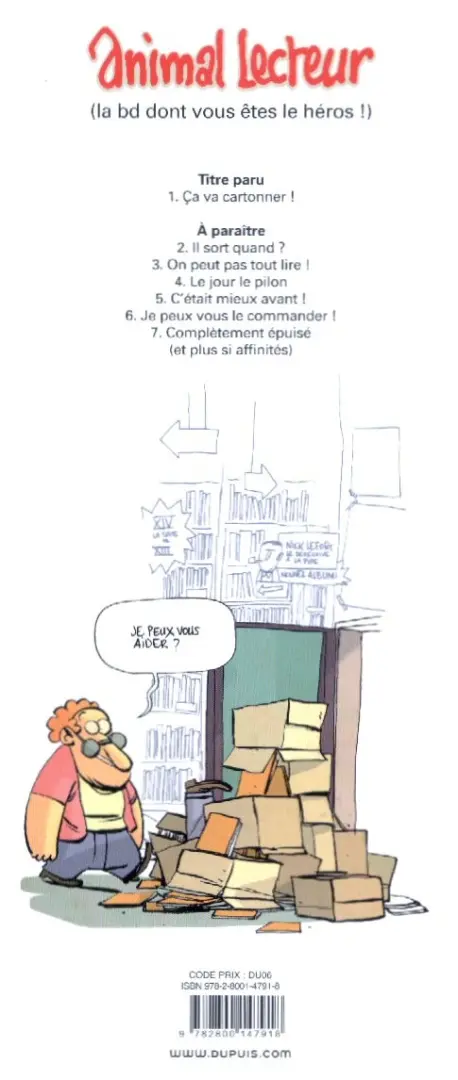 Verso de l'album Animal lecteur Tome 1 Ça va cartonner !