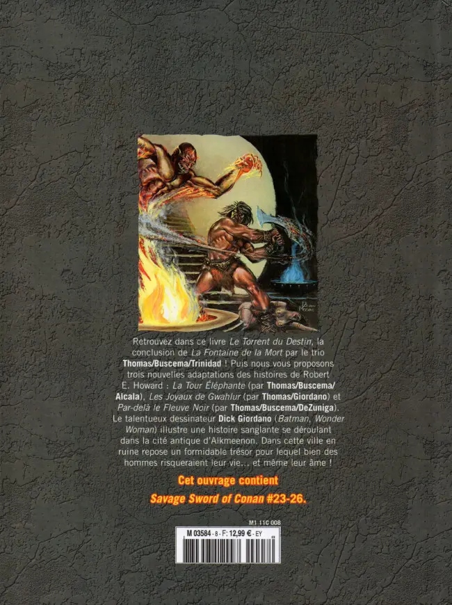 Verso de l'album The Savage Sword of Conan - La Collection Tome 8 La tour éléphante