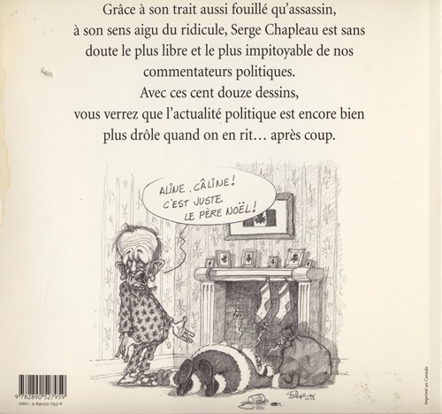 Verso de l'album L'année Chapleau 1996