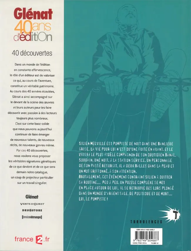 Verso de l'album Silien Melville Tome 1 Opération Arpège
