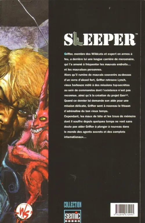 Verso de l'album Sleeper Tome 1 À bout portant