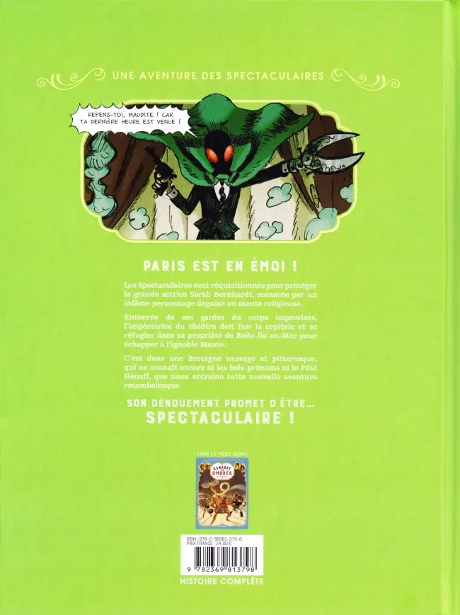 Verso de l'album Une aventure des Spectaculaires Tome 2 La Divine Amante