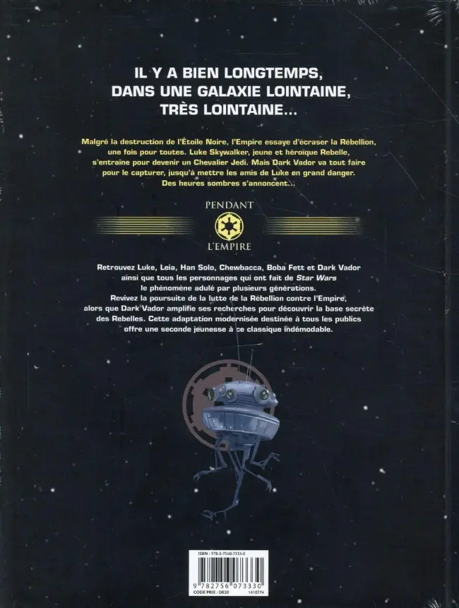 Verso de l'album Star Wars Tome 5 Épisode V - L'Empire contre-attaque