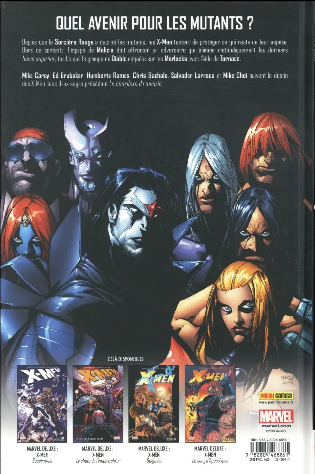 Verso de l'album X-Men Les Extrémistes