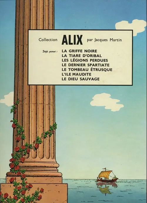 Verso de l'album Alix Tome 3 L'île maudite