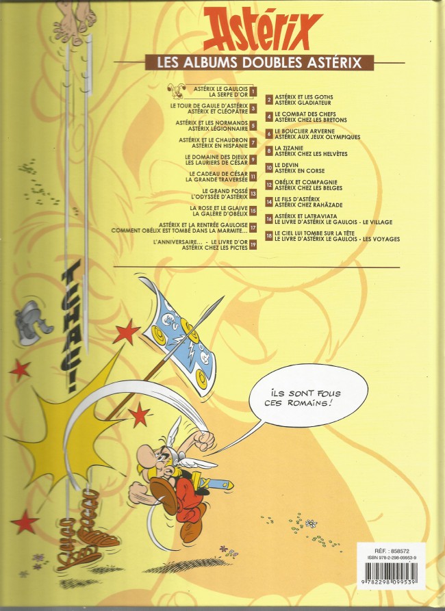 Verso de l'album Astérix Tomes 1 et 2 Astérix le gaulois / La serpe d'or