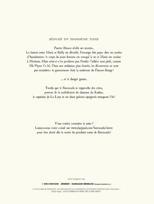 Verso de l'album Barracuda Tome 4 Révoltes