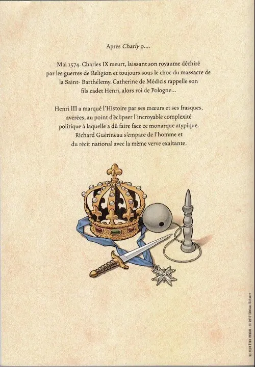 Verso de l'album Henriquet, l'homme reine