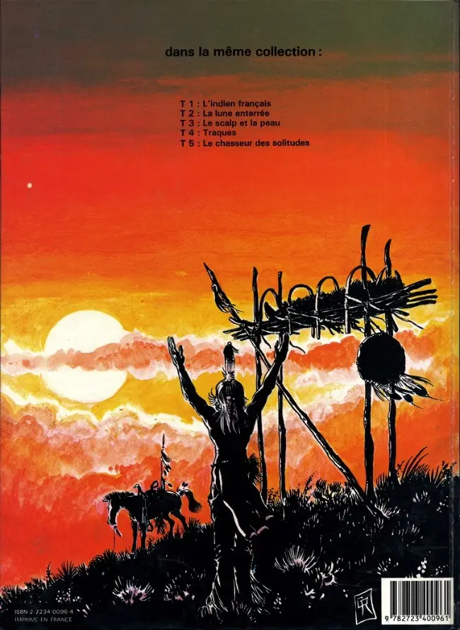 Verso de l'album L'Indien Français Tome 1