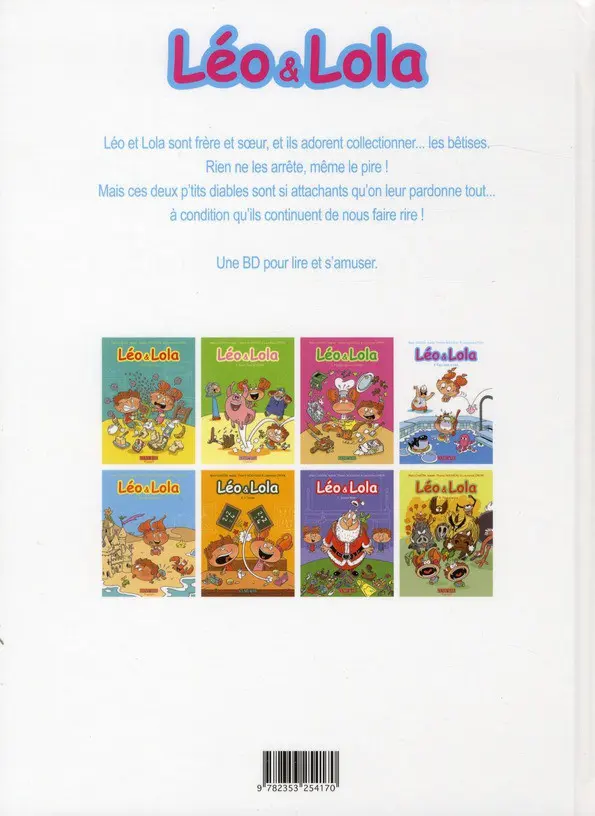 Verso de l'album Léo & Lola Tome 7 Tous dans le bain