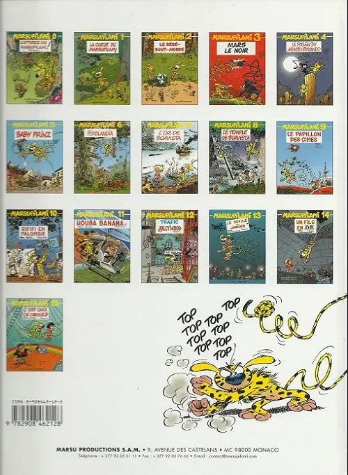 Verso de l'album Marsupilami Tome 4 Le pollen du Monte Urticando