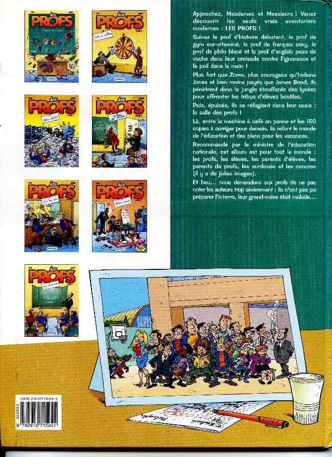 Verso de l'album Les Profs Tome 2 Loto et colles