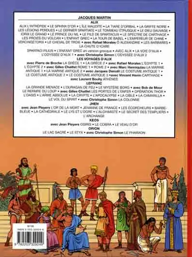 Verso de l'album Les Voyages d'Alix Tome 13 Le Costume antique (3)