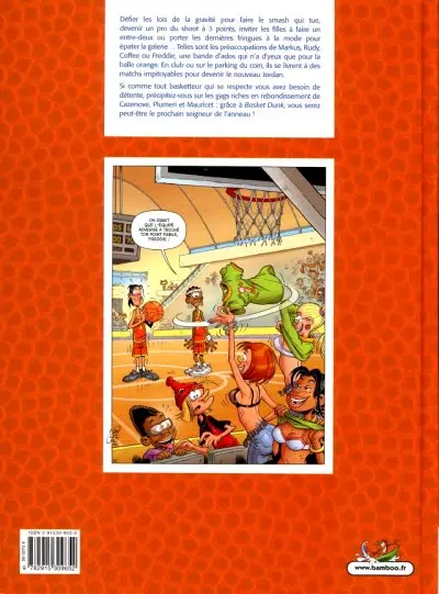 Verso de l'album Basket dunk Tome 1