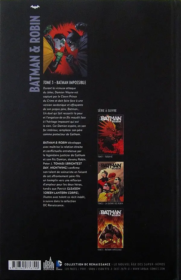 Verso de l'album Batman & Robin Tome 3 Batman impossible