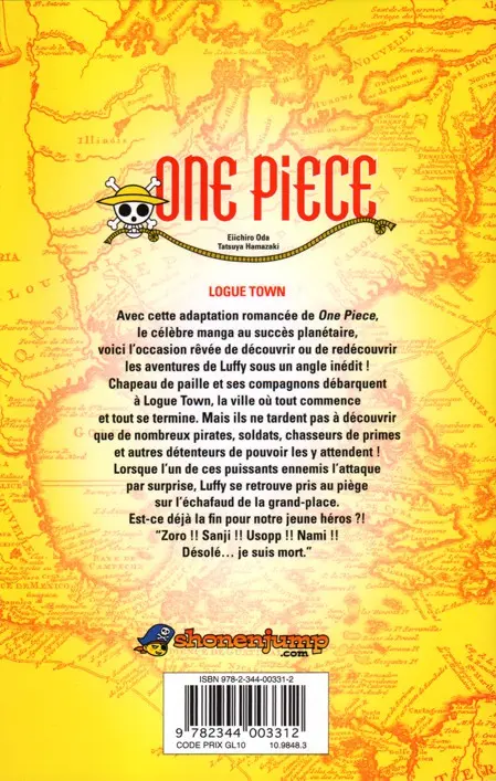 Verso de l'album One Piece Logue Town