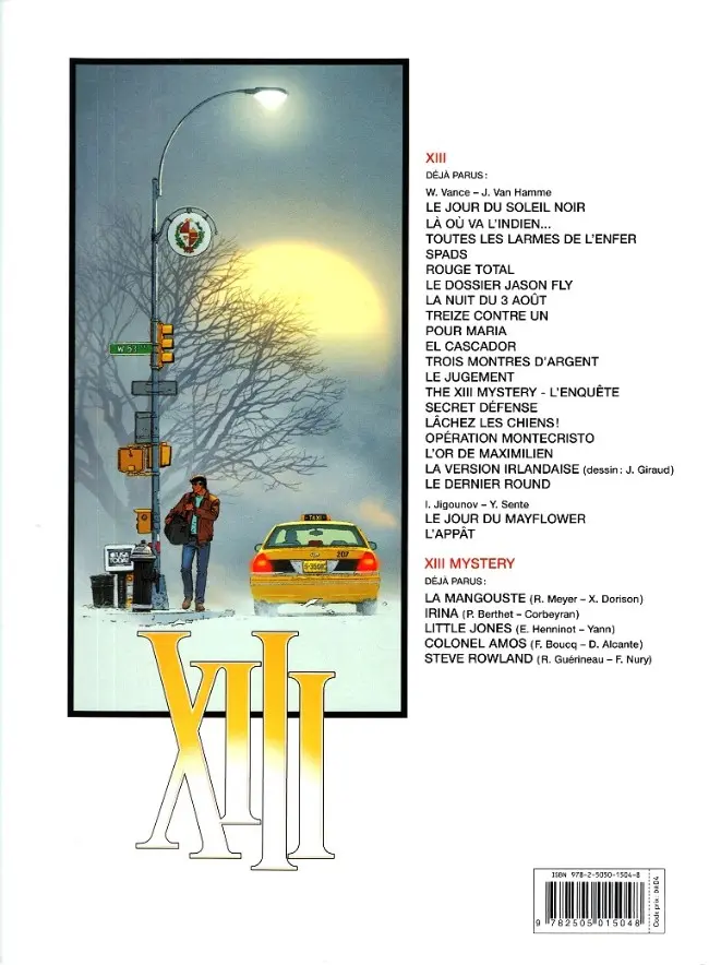 Verso de l'album XIII Tome 21 L'appât
