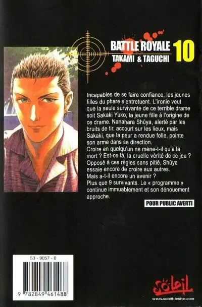 Verso de l'album Battle Royale 10 Yuko Sakaki