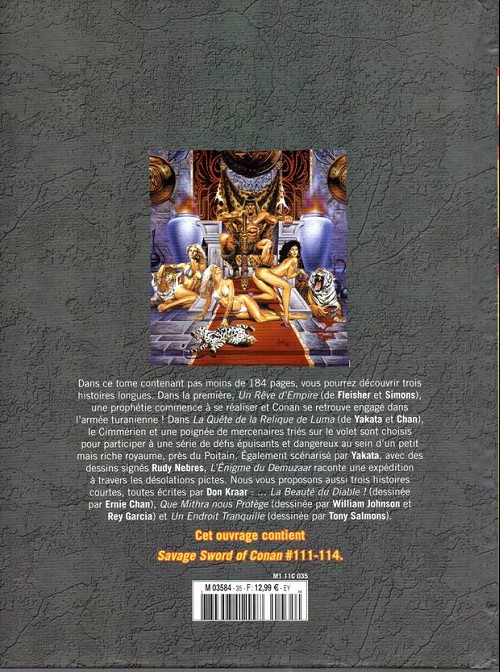 Verso de l'album The Savage Sword of Conan - La Collection Tome 35 Un rêve d'empire