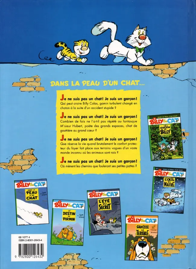 Verso de l'album Billy the Cat Tome 6 Le choix de Billy