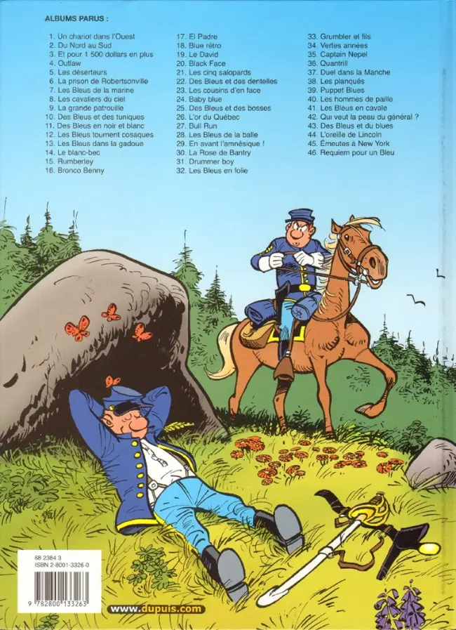 Verso de l'album Les Tuniques Bleues Tome 46 Requiem pour un bleu