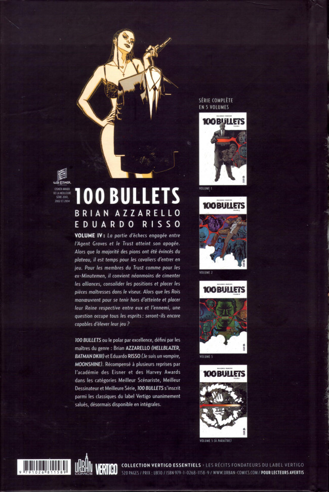 Verso de l'album 100 Bullets Intégrale Volume IV