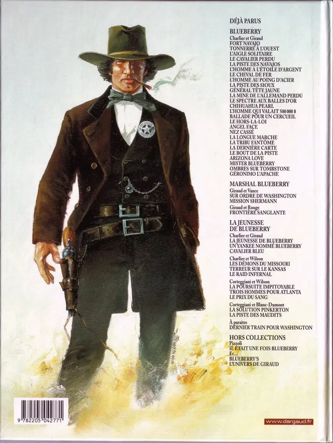 Verso de l'album Marshal Blueberry Tome 3 Frontière sanglante