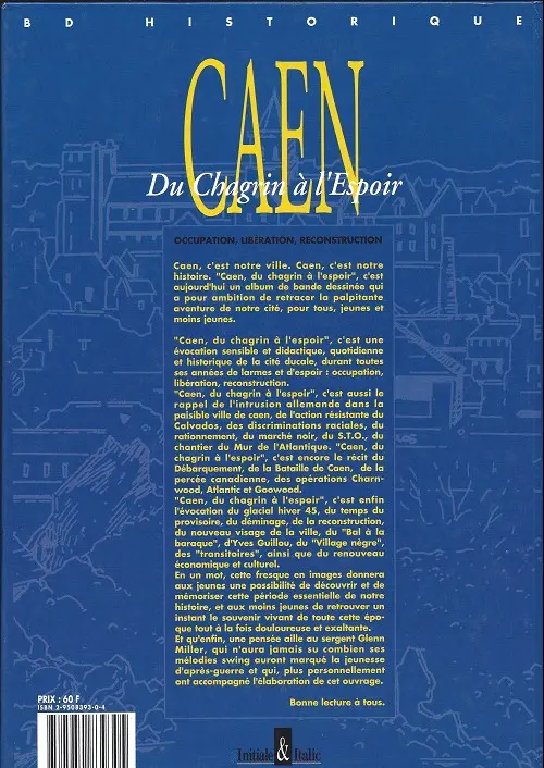 Verso de l'album Caen - Du Chagrin à l'Espoir