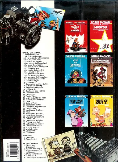 Verso de l'album Spirou et Fantasio Tome 12 Le nid des Marsupilamis