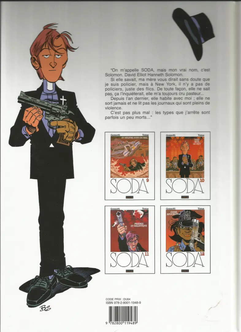 Verso de l'album Soda Tome 4 Dieu est mort ce soir