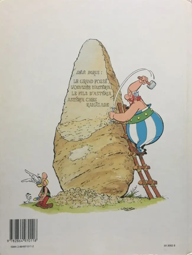 Verso de l'album Astérix Tome 27 Le fils d'Astérix