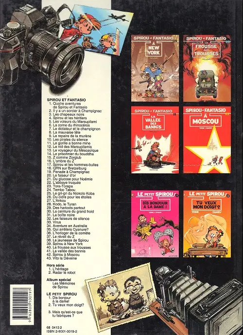 Verso de l'album Spirou et Fantasio Tome 17 Spirou et les hommes-bulles