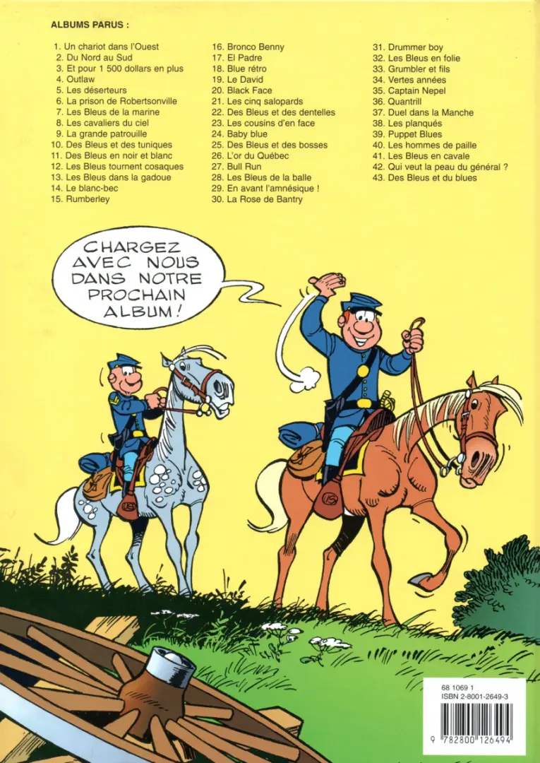 Verso de l'album Les Tuniques Bleues Tome 41 Les bleus en cavale