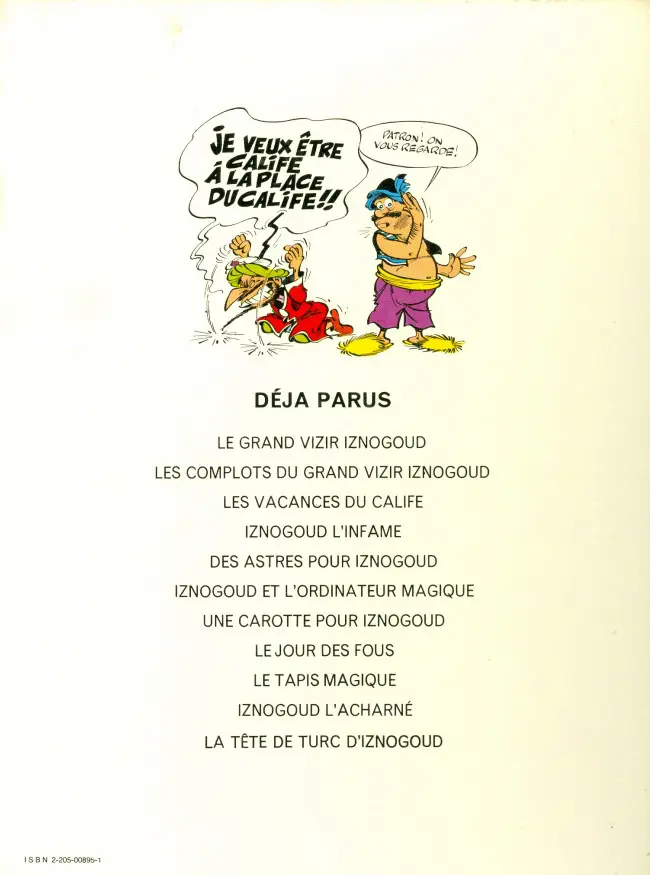Verso de l'album Iznogoud Tome 11 La tête de Turc d'Iznogoud